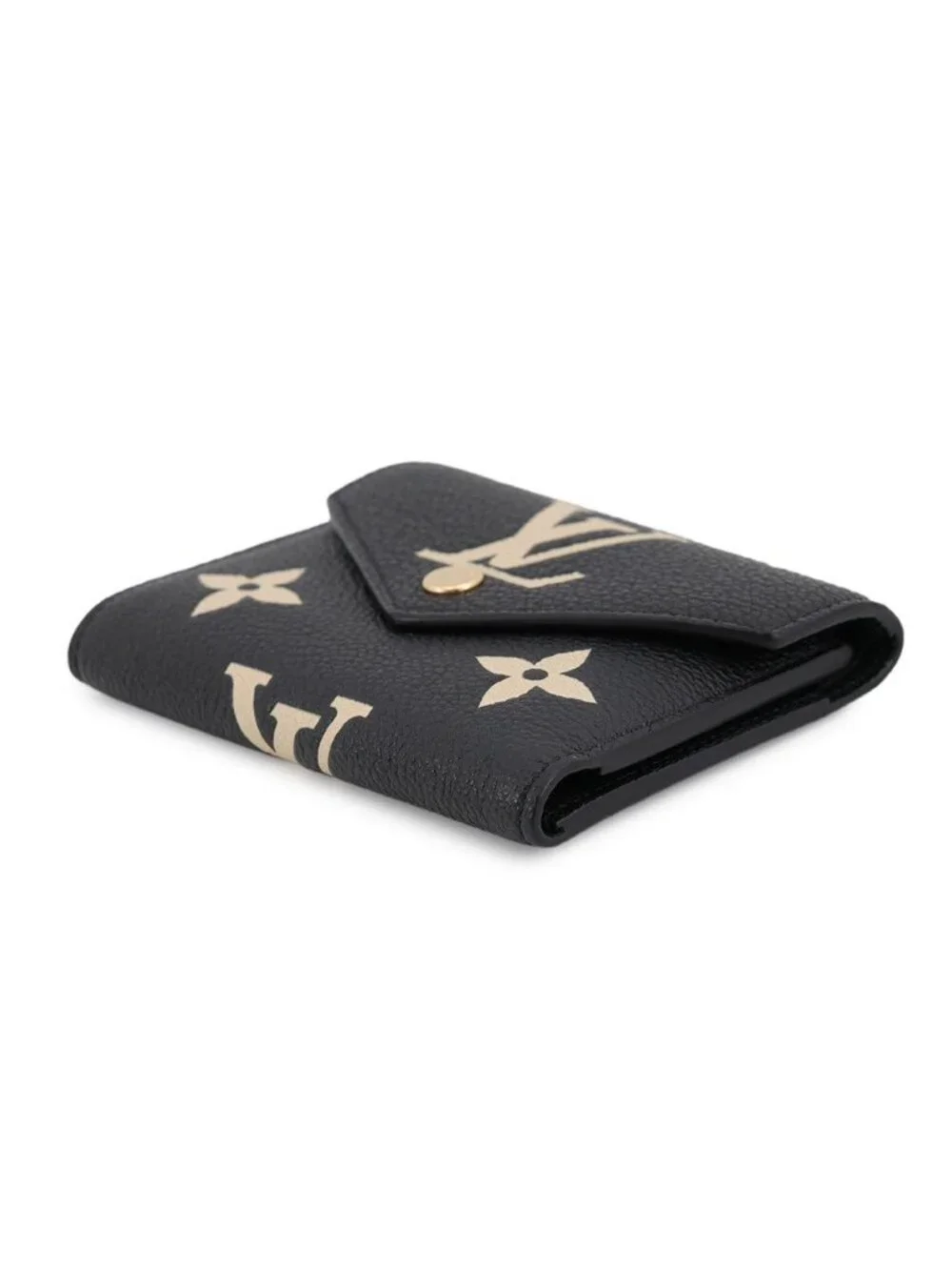 Louis Vuitton Trifold Wallet Monogram Empreinte Portefeuille Victorine Black